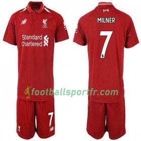 Tenue Liverpool MILNER 7 Enfant Domicile 2018-2019 Maillot de Foot